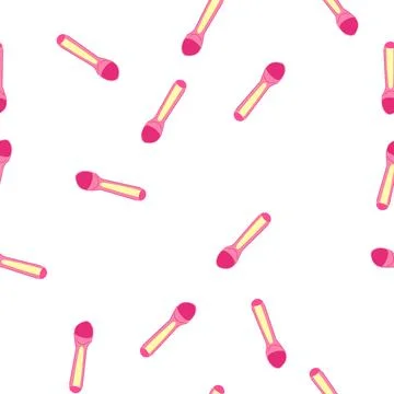 Pattern pink ice cream spoon preparing dessert Ilustración de archivo