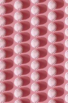 Pattern on a pink marshmallow background 스톡 사진