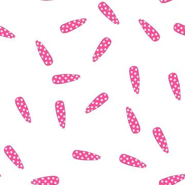 Pattern pink nail decoration with white polka dots art Illustrazione stock