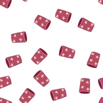 Pattern pink pencil holder cartoon vector Stock Illustration
