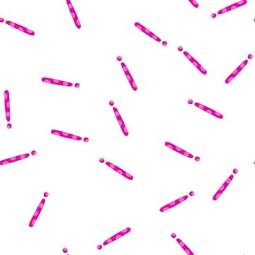 Pattern pink polka dot exclamation mark on white background Stock Illustration