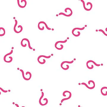 Pattern pink question mark symbol asking for answers solution Stock Illustration