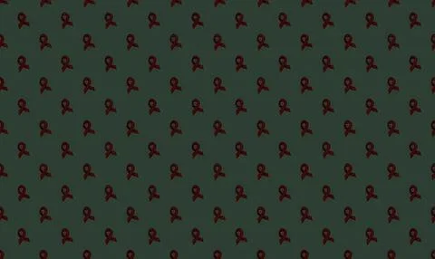 Pattern of pink ribbons on dark background Stockillustratie