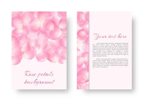 Pattern with pink rose petals Illustrazione stock