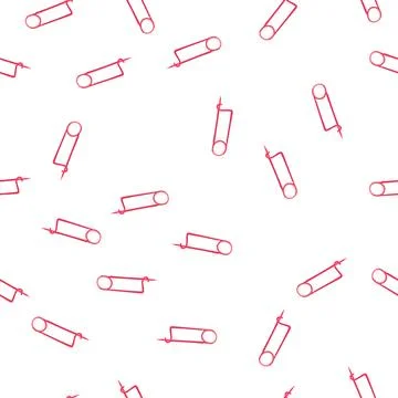 Pattern pink safety pin abstract minimalist line Stock Illustration