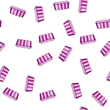 Pattern Pink striped plastic container for ice cream or food Stock Illustration
