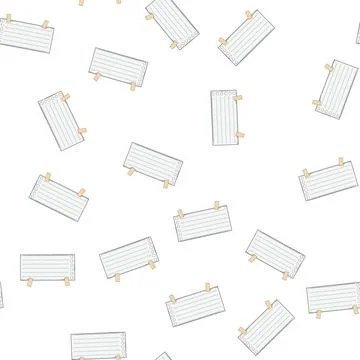 Pattern to pinned paper notes cartoon vector Stock Illustration