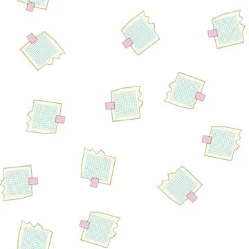 Pattern to pinned torn paper notes cartoon vector Stock Illustration