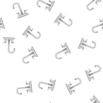 Pattern pipe faucet water cartoon vector Stock Illustration