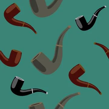 Pattern with pipe Stock Illustration