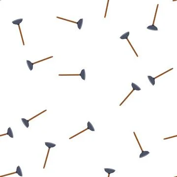 Pattern pipe plunger cartoon vector Stock Illustration