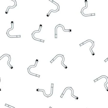 Pattern pipe waste drain trap cartoon vector Stock Illustration