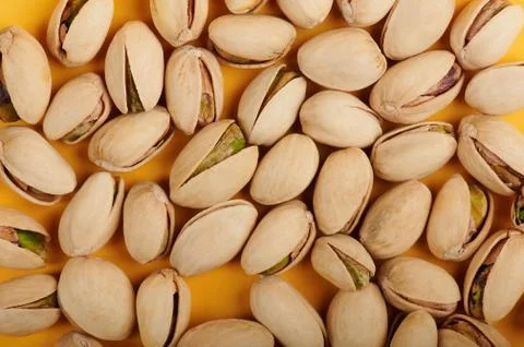 Pattern of pistachio nuts Stock Photos