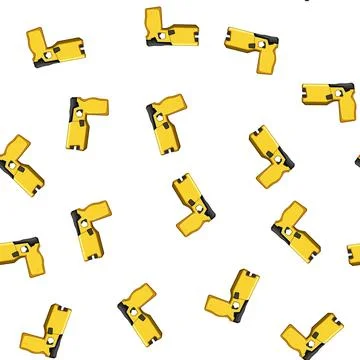 Pattern pistol taser gun cartoon vector Stock Illustration