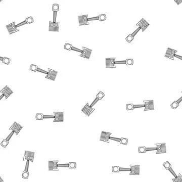 Pattern Piston connecting rod engine part mechanical Stock Illustration