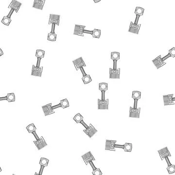 Pattern Piston connecting rod engine component mechanism part Stock Illustration