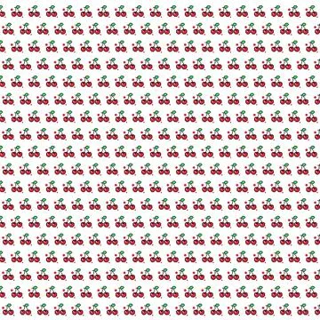 Pattern pixel art cherry fruit design template Stock Illustration