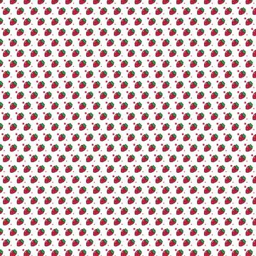 Pattern pixel art strawberry fruit design template イラスト素材