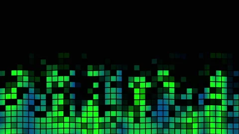 Pattern - Pixels. Abstraction. Fluctuation of a glare canvas with a geometric Stock Footage 152552052