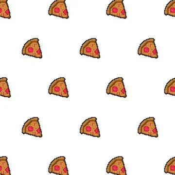 Pattern pizza pixel art design background 스톡 일러스트