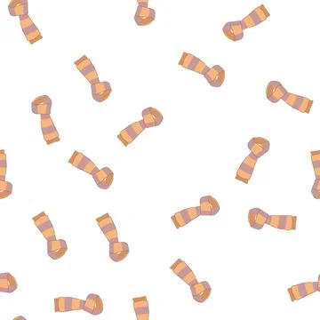 Pattern plaid winter scarf man cartoon vector 库存插图