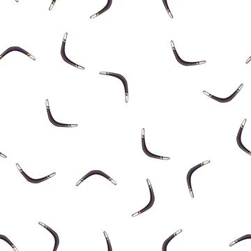 Pattern plain boomerang cartoon vector Stock Illustration