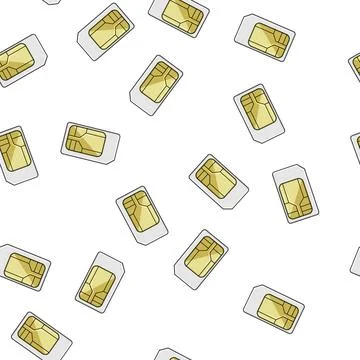 Pattern plan sim card cartoon vector Stock Illustration