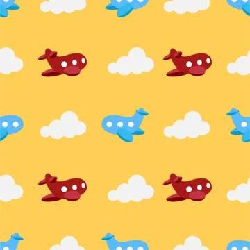 Pattern with planes Stock Illustration