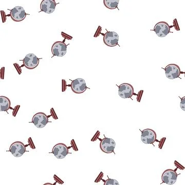 Pattern planet globe cartoon vector Illustrazione stock