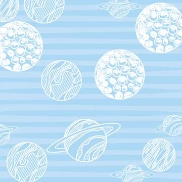 Pattern of planets of the solar system icon Illustrazione stock