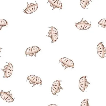 Pattern plankton jellyfish cartoon vector Stockillustratie