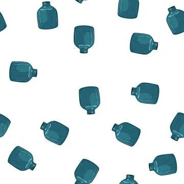 Pattern plant vase flower ceramic cartoon vector イラスト素材