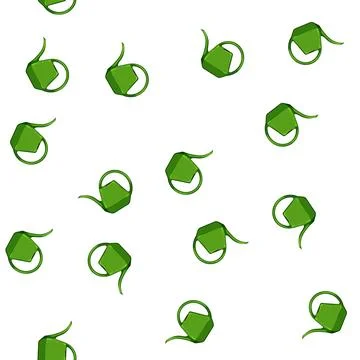 Pattern plant watering can cartoon vector Illustration