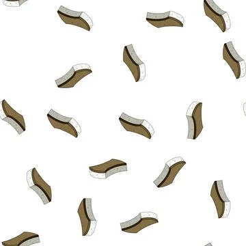 Pattern plantbased biodegradable kitchen sponge cartoon vector Stock Illustration