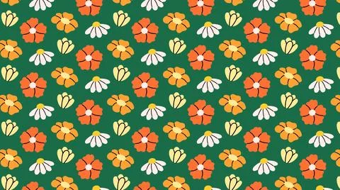 Pattern with plants 1 库存插图