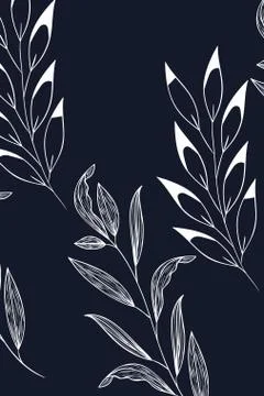 Pattern plants and herbs isolated icon 스톡 일러스트
