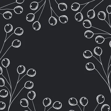 Pattern plants and herbs isolated icon Illustrazione stock