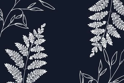 Pattern plants and herbs isolated icon Stock Illustration