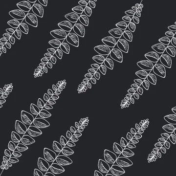 Pattern plants and herbs isolated icon Illustrazione stock