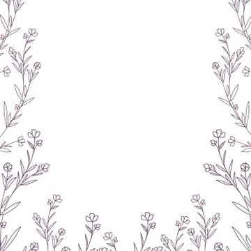 Pattern plants and herbs isolated icon Stock Illustration