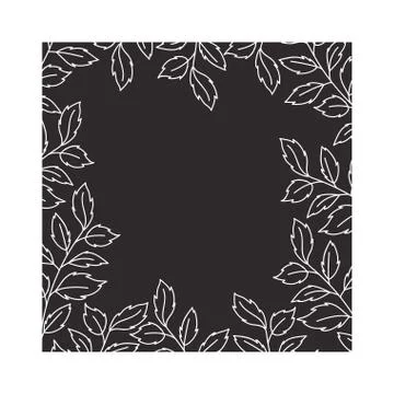 Pattern plants and herbs isolated icon Stock Illustration
