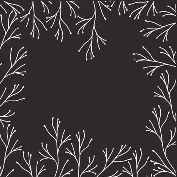 Pattern plants and herbs isolated icon Stock Illustration