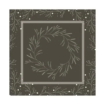 Pattern plants and herbs isolated icon Stock Illustration