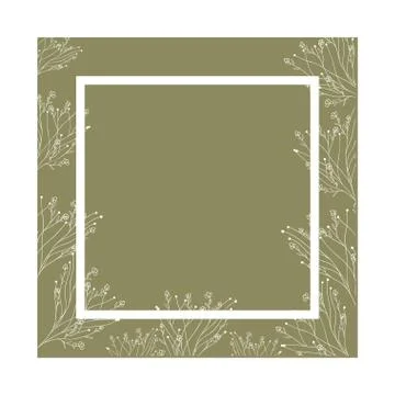 Pattern plants and herbs isolated icon Illustrazione stock