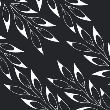 Pattern plants and herbs isolated icon Stock Illustration
