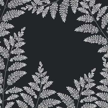 Pattern plants and herbs isolated icon Illustrazione stock