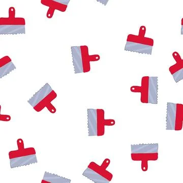 Pattern plaster notched trowel cartoon vector Stock Illustration