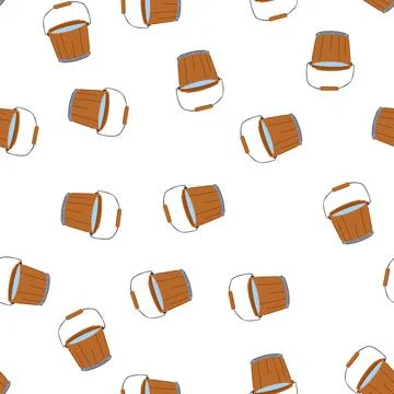 Pattern plastic bucket water cartoon vector Stock-Illustration