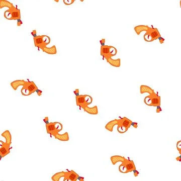 Pattern plastic cap gun toy cartoon vector Stock Illustration
