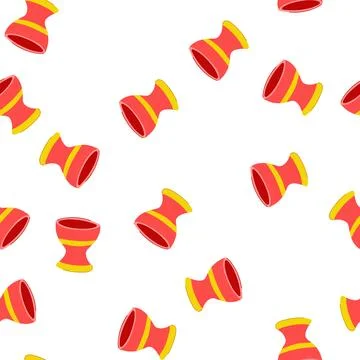 Pattern plastic egg holder cartoon vector 스톡 일러스트